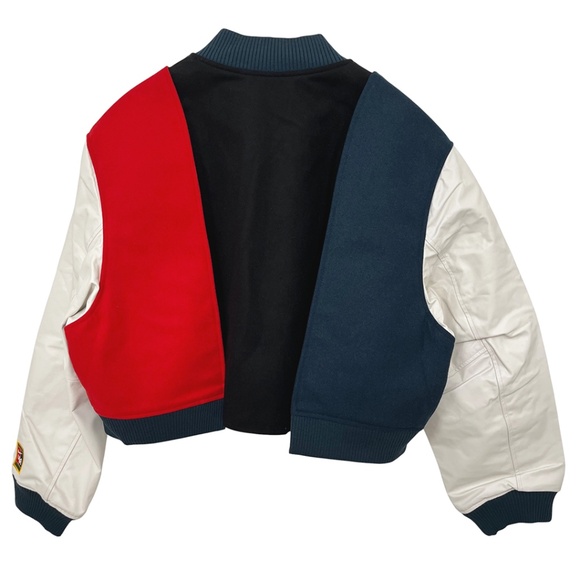 Nike x Yoon Ahn Oversized Varsity Jacket Women’s Medium Wool Blend & Leather - Picture 2 of 16